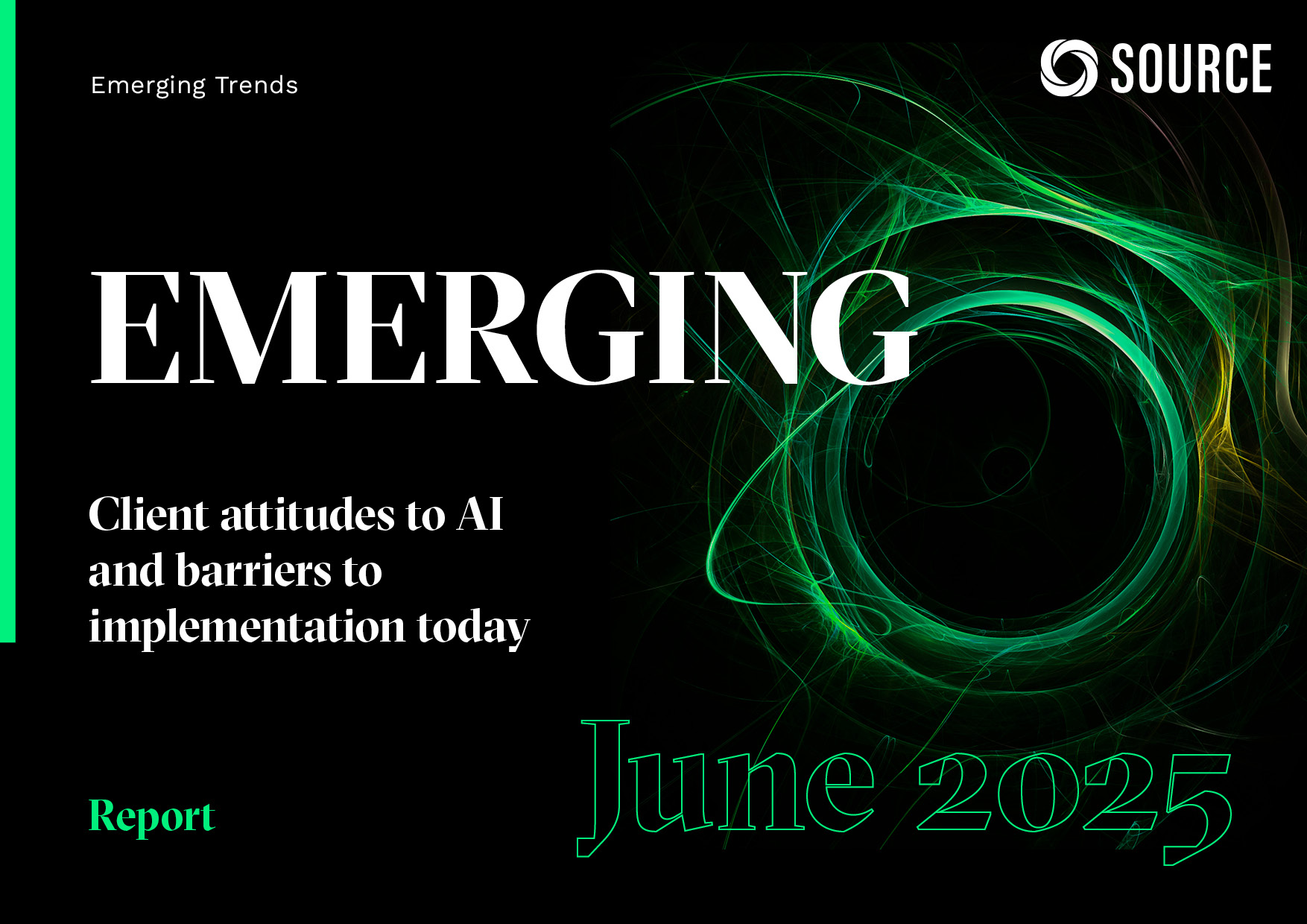 Report front cover - Client attitudes to AI and barriers to implementation today