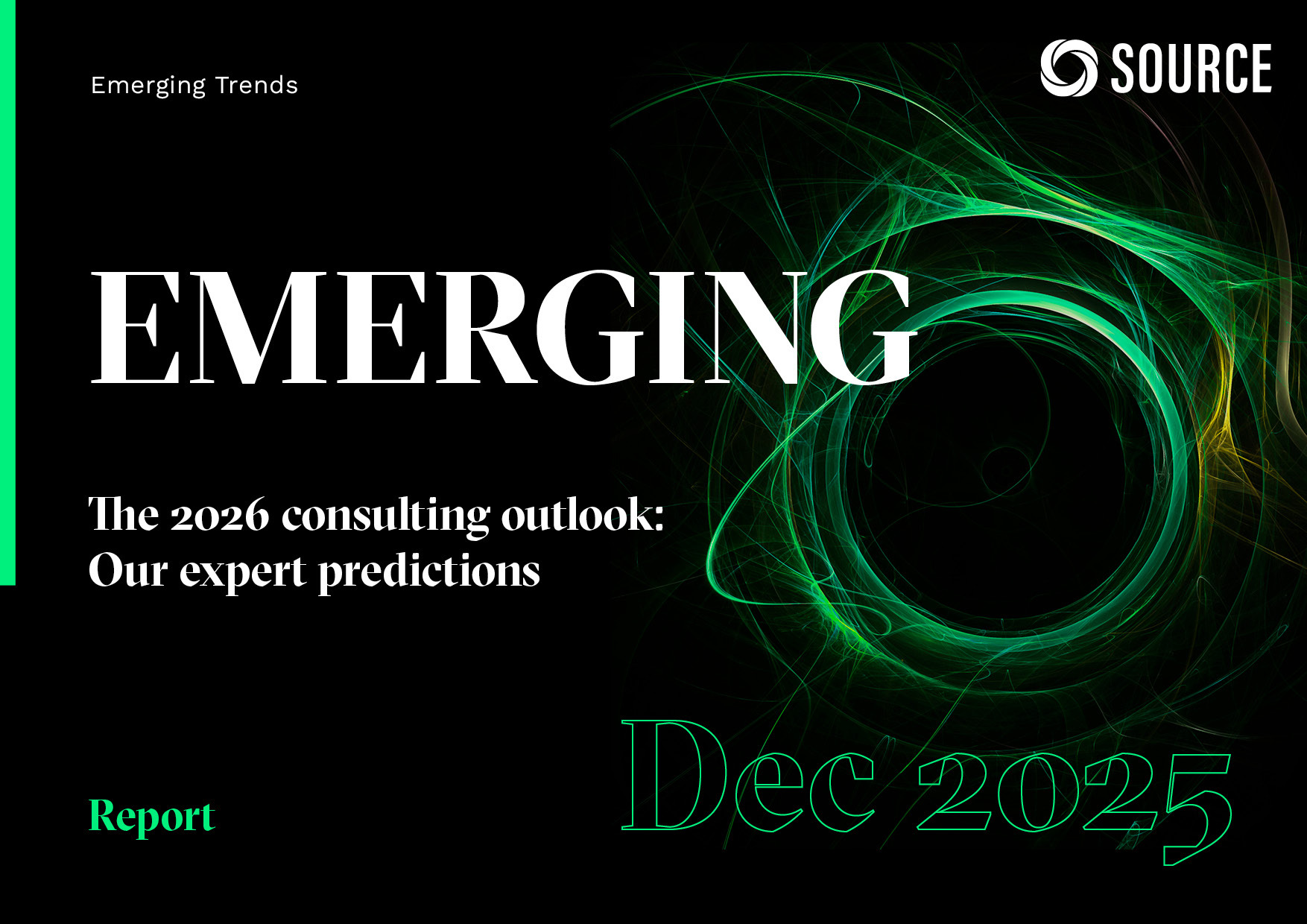 Report front cover - The 2026 consulting outlook: Our expert predictions