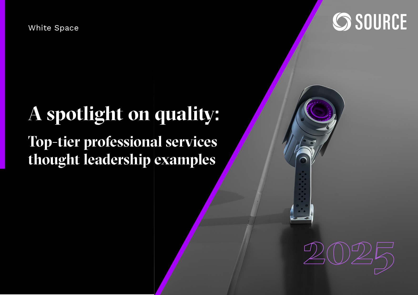 Report front cover - A spotlight on quality: Top-tier professional services thought leadership examples