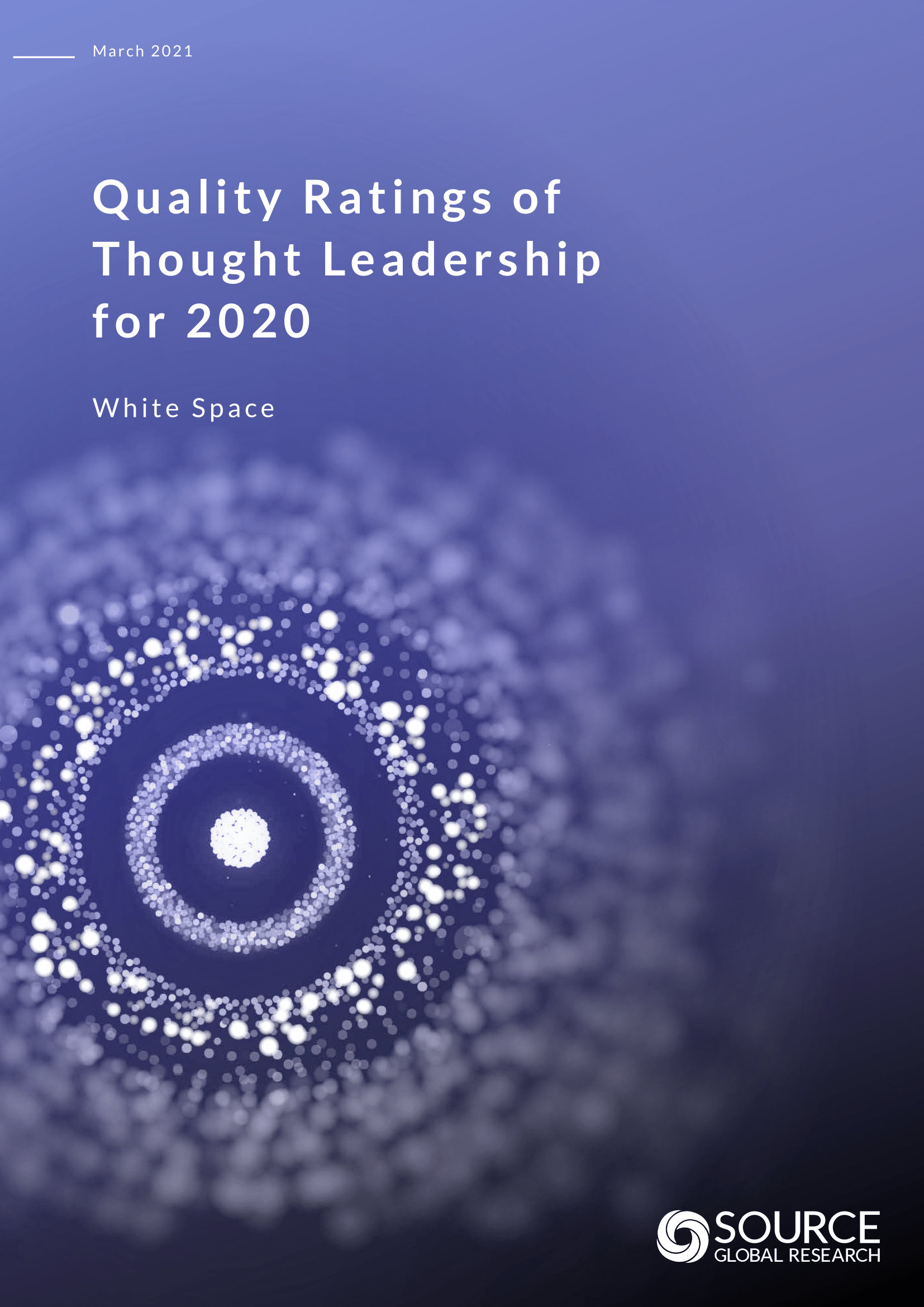 Report front cover - Quality Ratings of Thought Leadership for 2020