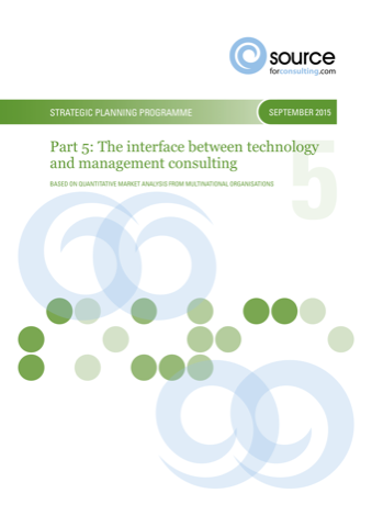 Report front cover - The interface between technology and management consulting