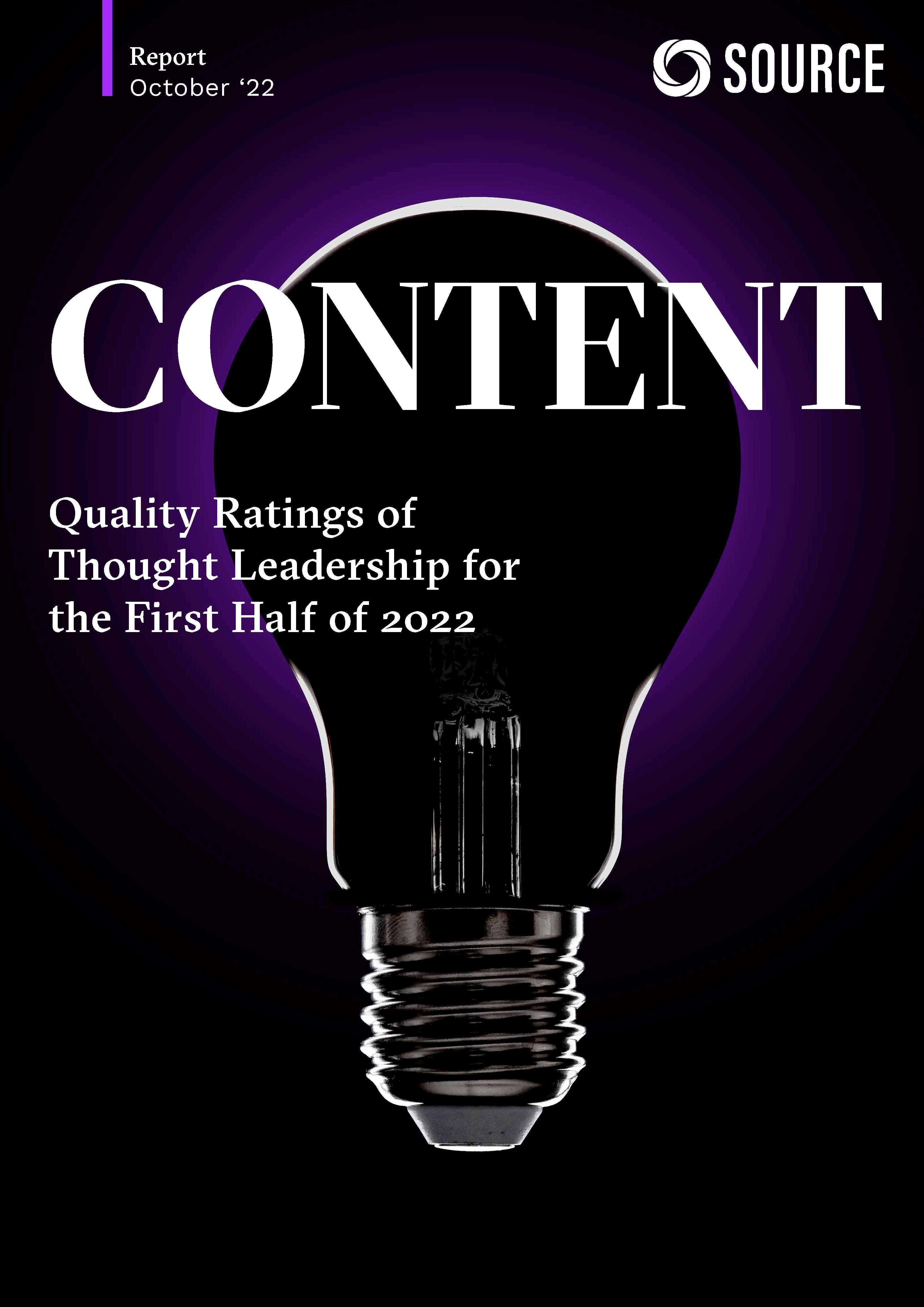 Report front cover - Quality Ratings of Thought Leadership for the First Half of 2022