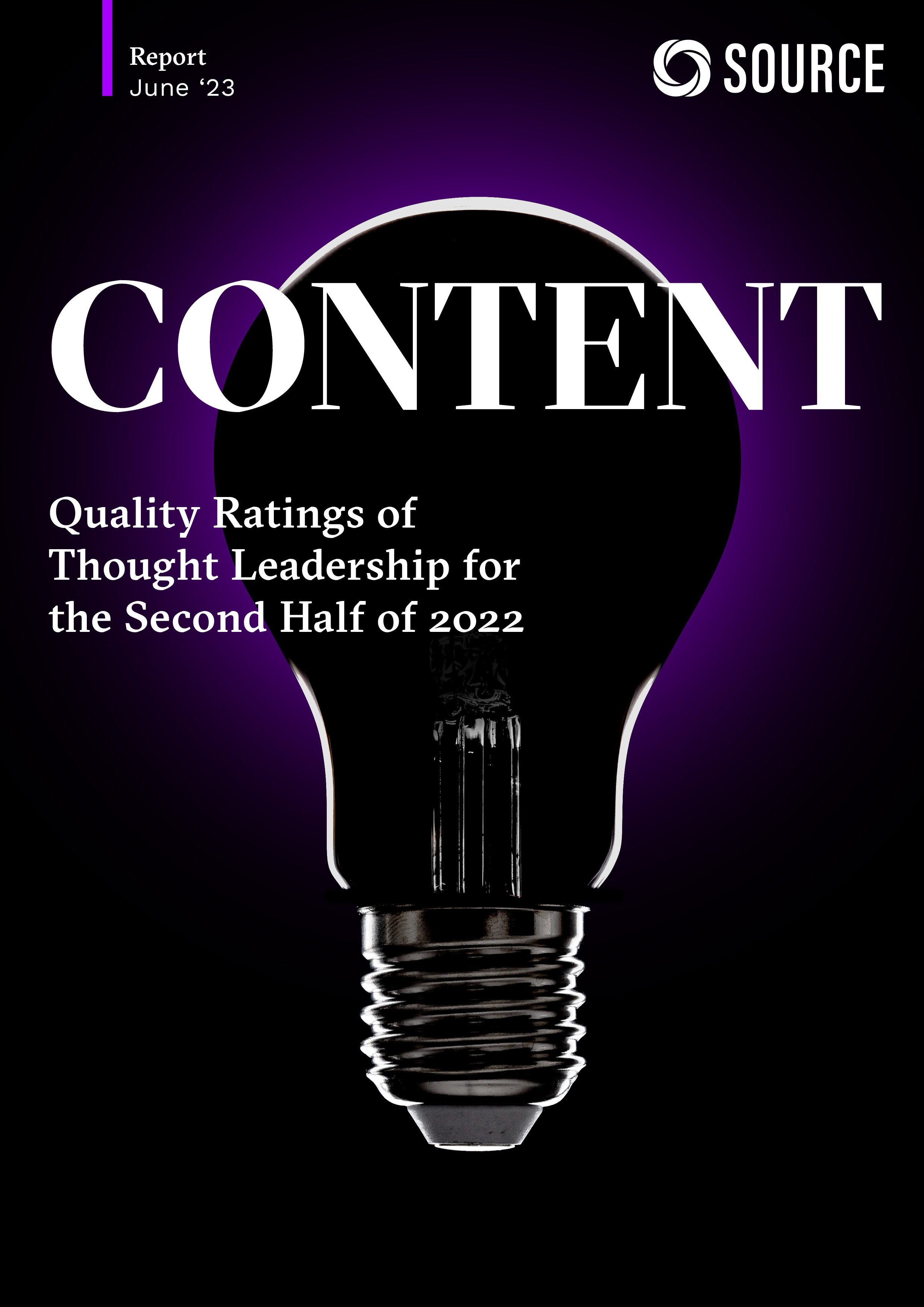 Report front cover - Quality Ratings of Thought Leadership for the Second Half of 2022