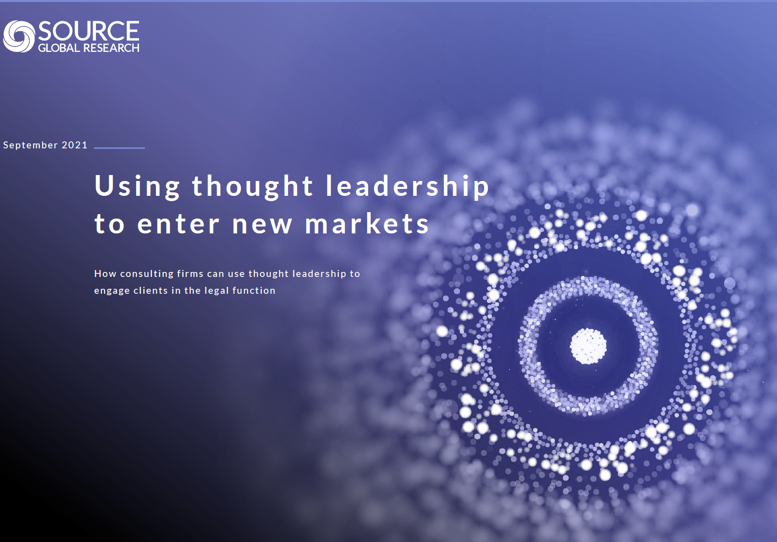Report front cover - Using thought leadership to enter new markets