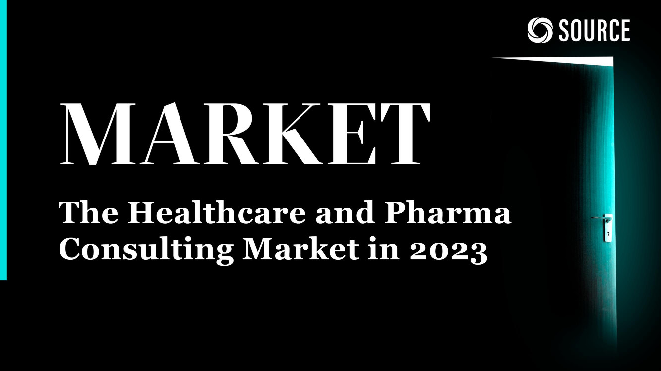 Report front cover - The Healthcare & Pharma Consulting Market in 2023