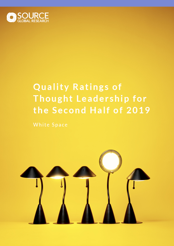 Report front cover - Quality Ratings of Thought Leadership For The Second Half of 2019