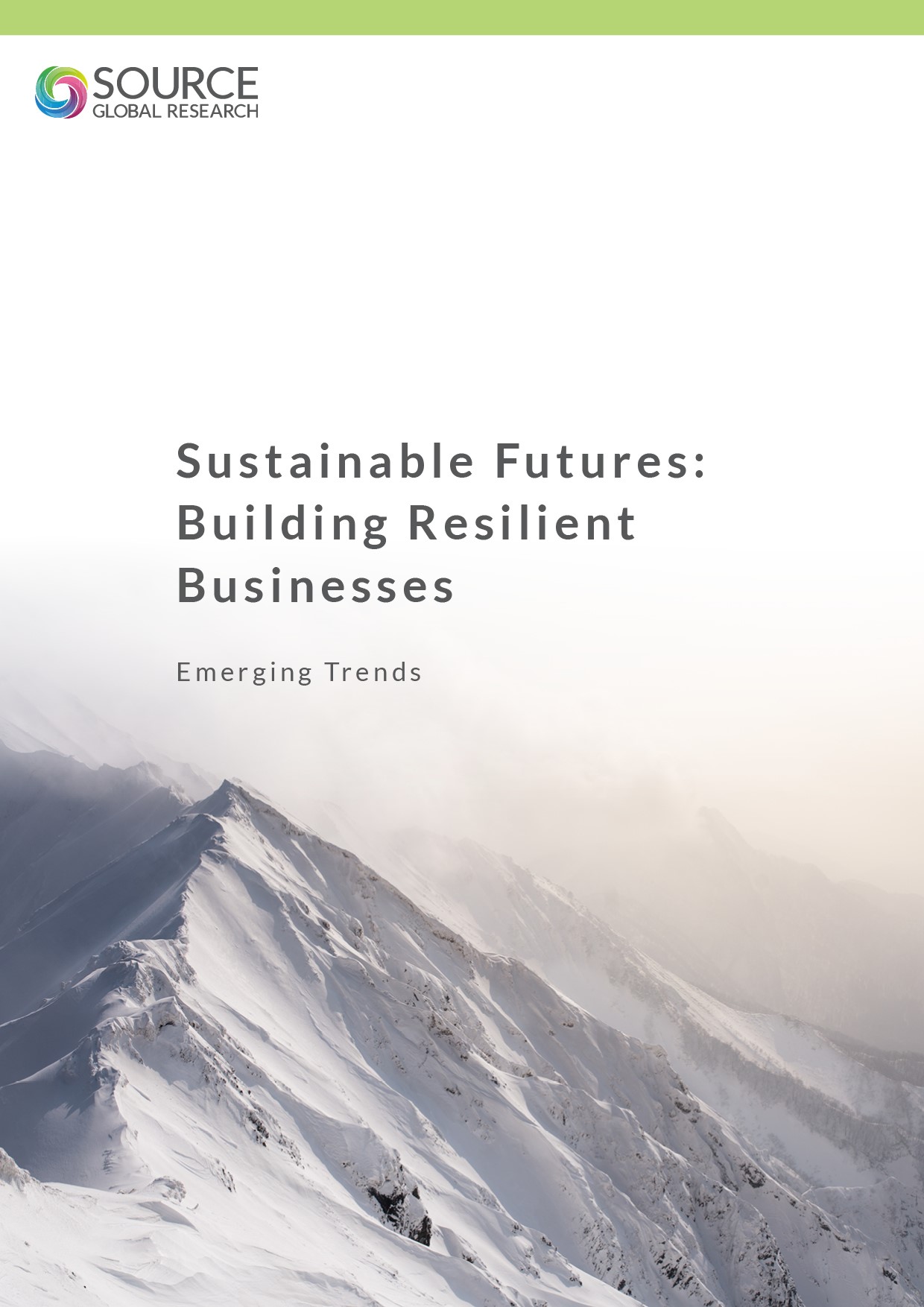 Report front cover - Sustainable Futures: Building Resilient Businesses